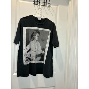 Dolly Parton Graphic T-Shirt Black Short Sleeve Country Music Icon Tee Mens XL